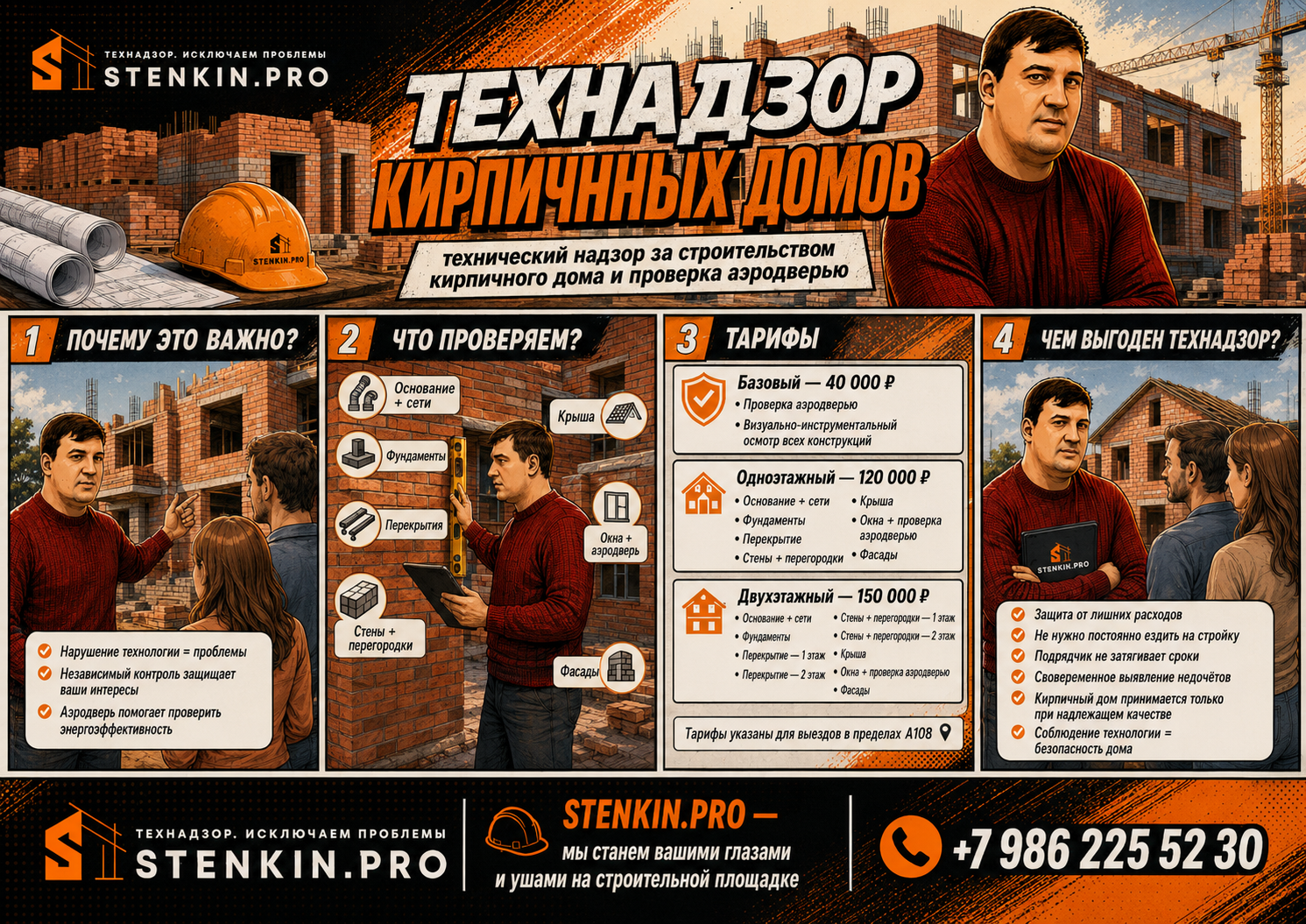 технический надзор за строительством кирпичного дома