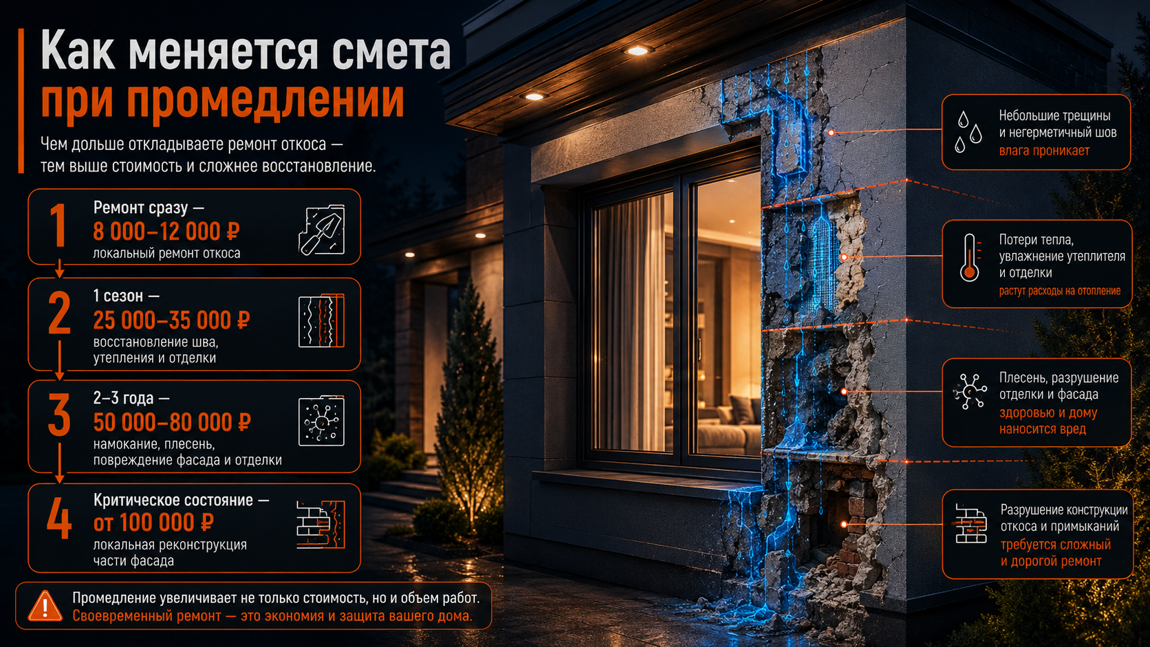 Как меняется смета при промедлении