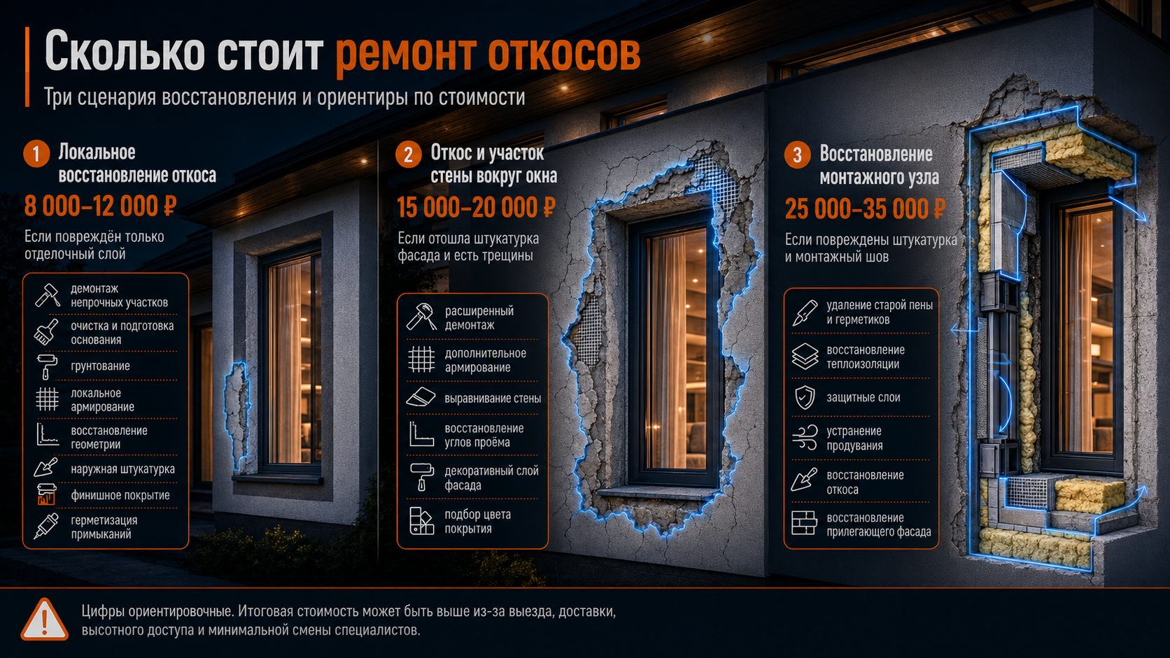 Сколько стоит ремонт одного окна