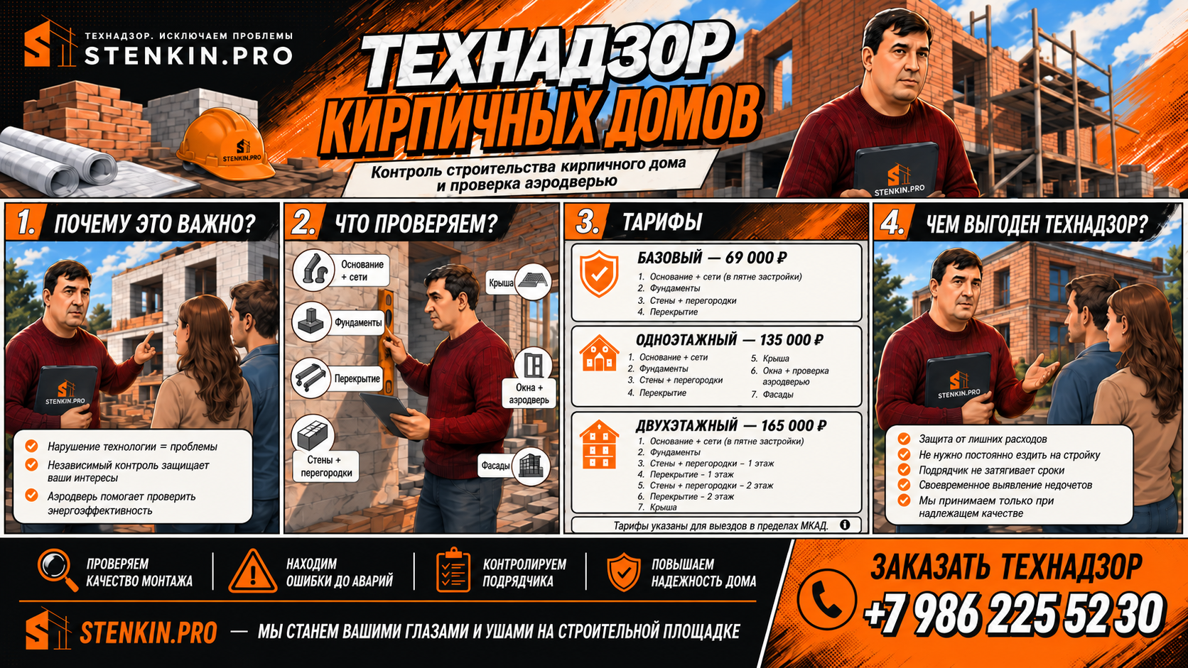 технический надзор за строительством кирпичного дома